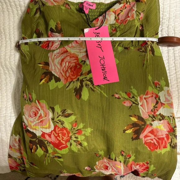 Betsey Johnson Bouquet Bounty Floral Green Dress NWT - Picture 6 of 8